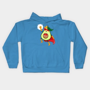 avocado super hero mum Kids Hoodie